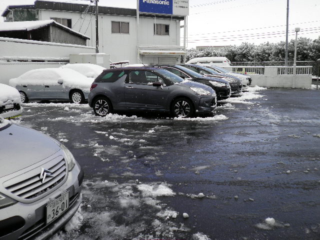 朝から雪かき、大変でした・・・。